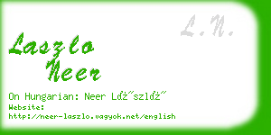 laszlo neer business card